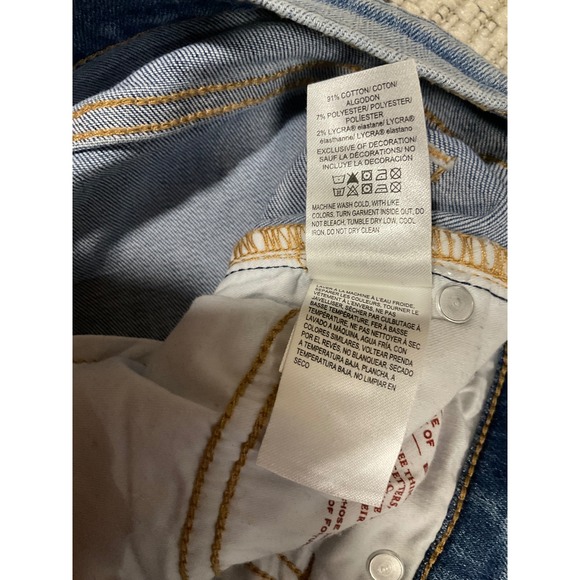 Lucky Brand Sweet Mid‎ Rise Straight Jeans 4/27R Floral Embroidered Boho - Picture 10 of 15
